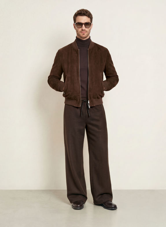 ARMA DIDIER Leather Jacket DARK BROWN