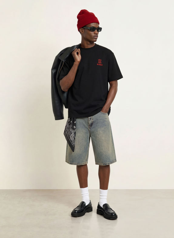 WOODBIRD T-shirt WBBAINE NOIR / LILAS / ROUGE