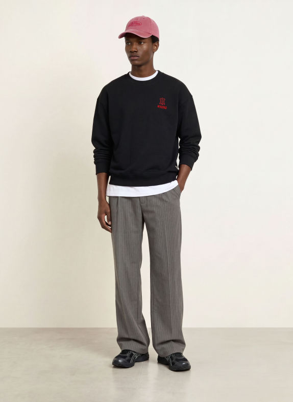 WOODBIRD Sweatshirt WBDUKE TIGER CREW NOIR