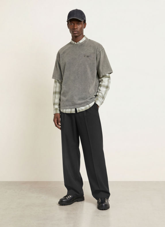 WOODBIRD Pantalon WBBIN GUAN, coupe droite et fuselée NOIR