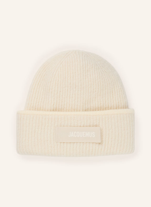 JACQUEMUS LE BONNET GROS GRAIN Hat with Alpaca CREAM