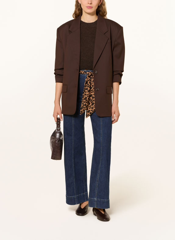 ONLY Wide leg jeans Dark Blue Denim/LEO SCARF