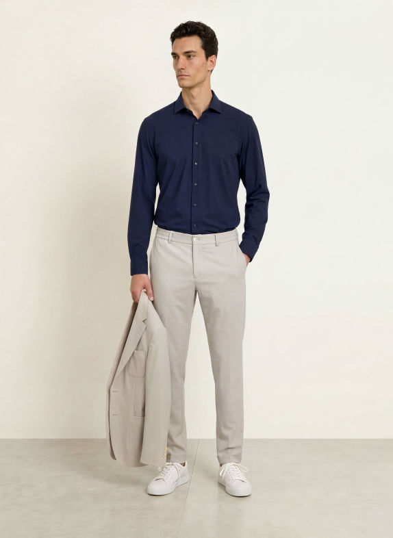 seidensticker Comfort Fit Jersey Shirt DARK BLUE