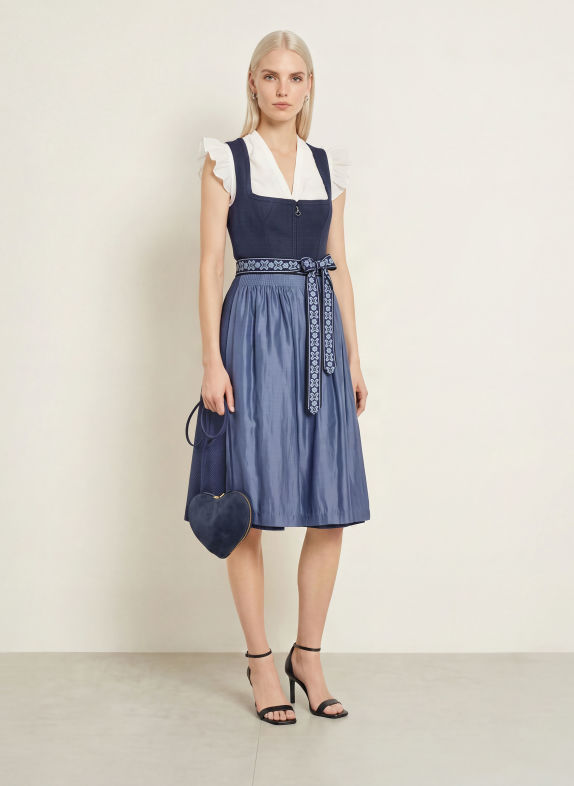 Spieth & Wensky Robe Dirndl KÄTHE BLEU FONCÉ