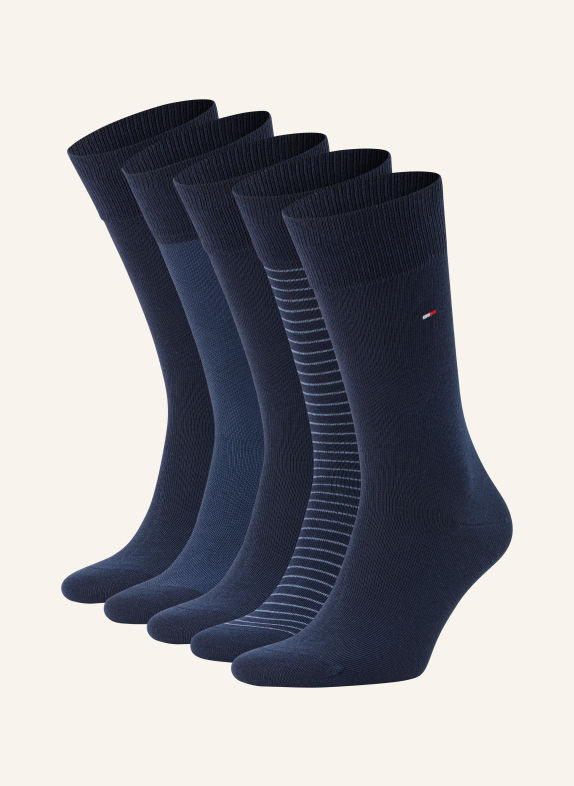 TOMMY HILFIGER 5er-Pack Socken mit Geschenkbox DUNKELBLAU / WEISS / SCHWARZ