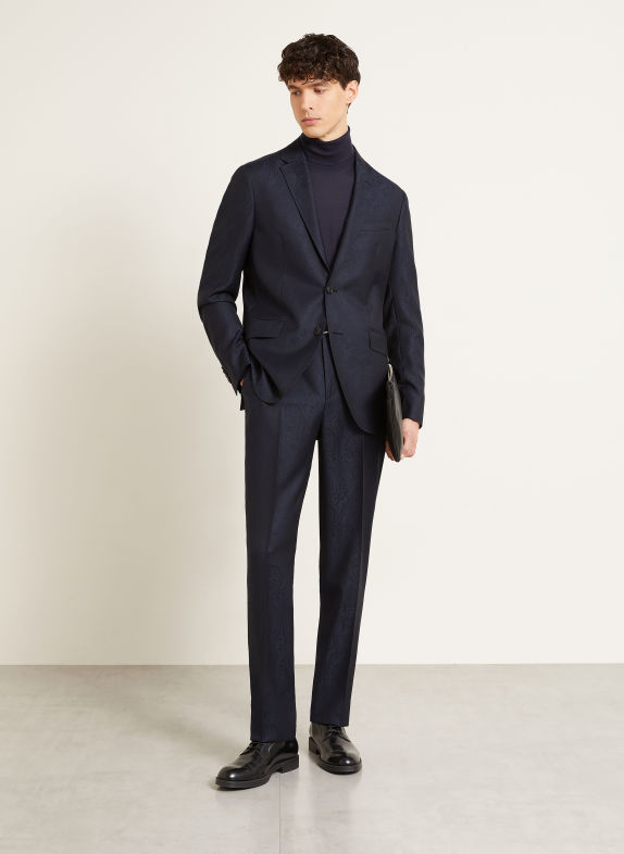 ETRO Spodnie garniturowe o kroju Regular Fit z tkaniny żakardowej B1622