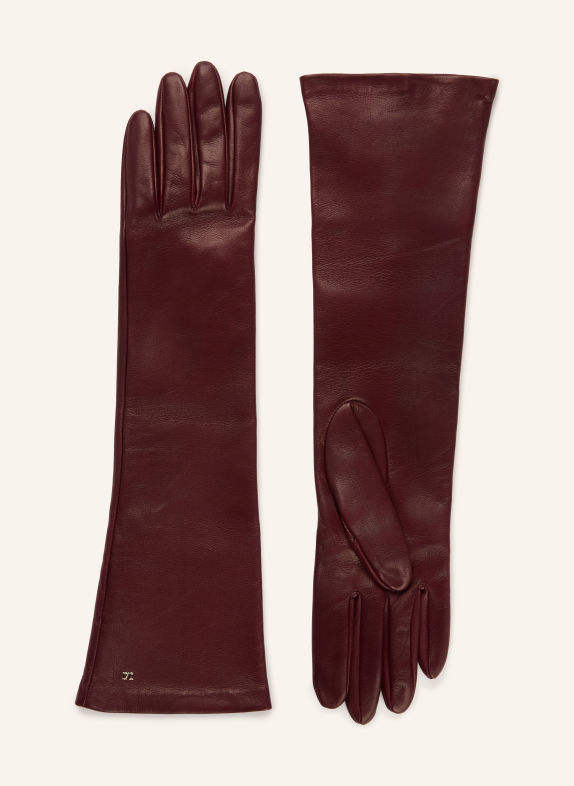 Max Mara Leren handschoenen AFIDEE DONKERROOD