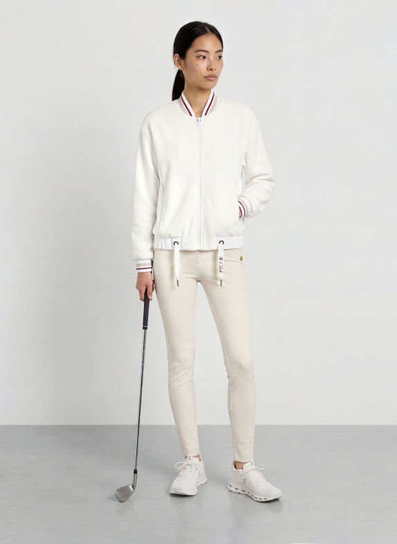 SPORTALM Blouson GLORRA im Materialmix WEISS / BEIGE / DUNKELROT