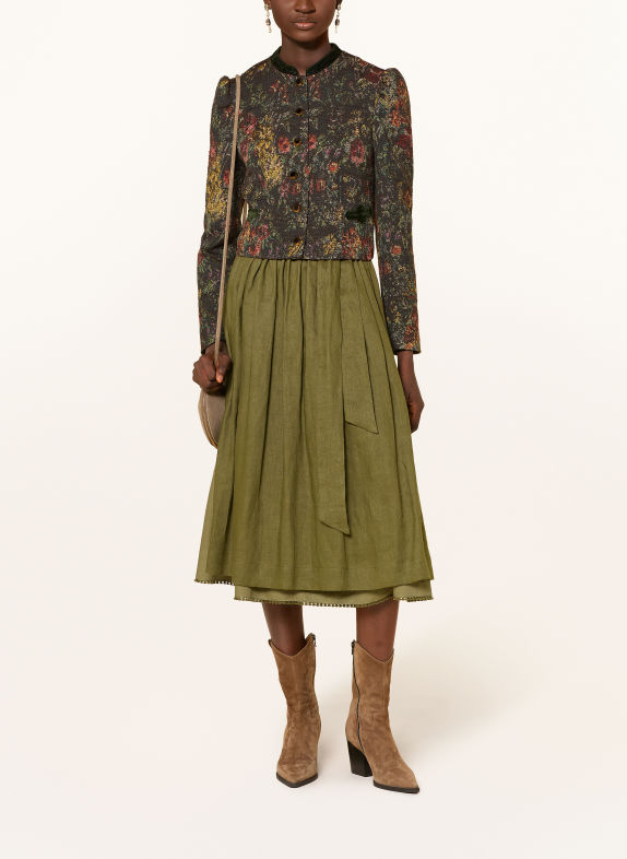 Gottseidank Jacquard-Janker FLORA GROEN / ROOD / GEEL
