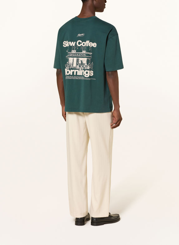 PEGADOR Oversized-shirt MASSA DONKERGROEN / CRÈME