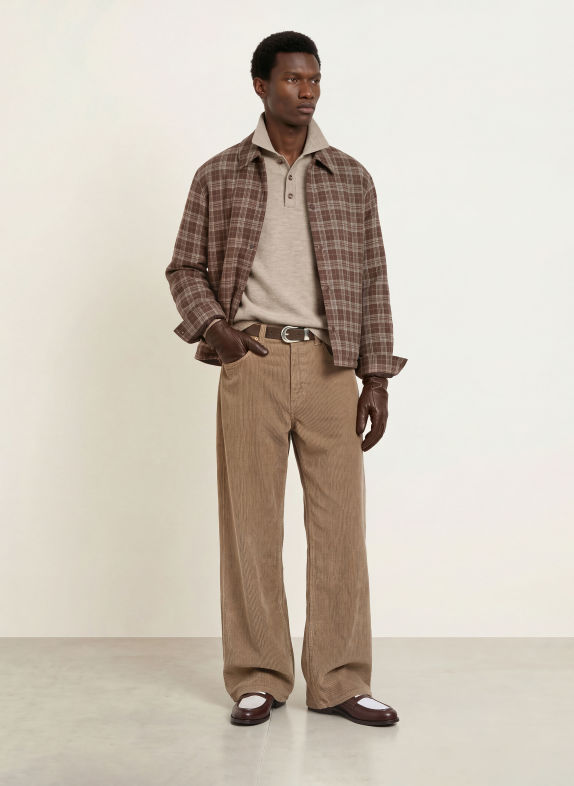 RETERNITY Gebreid poloshirt DESIGNED TO CREATE BEIGE