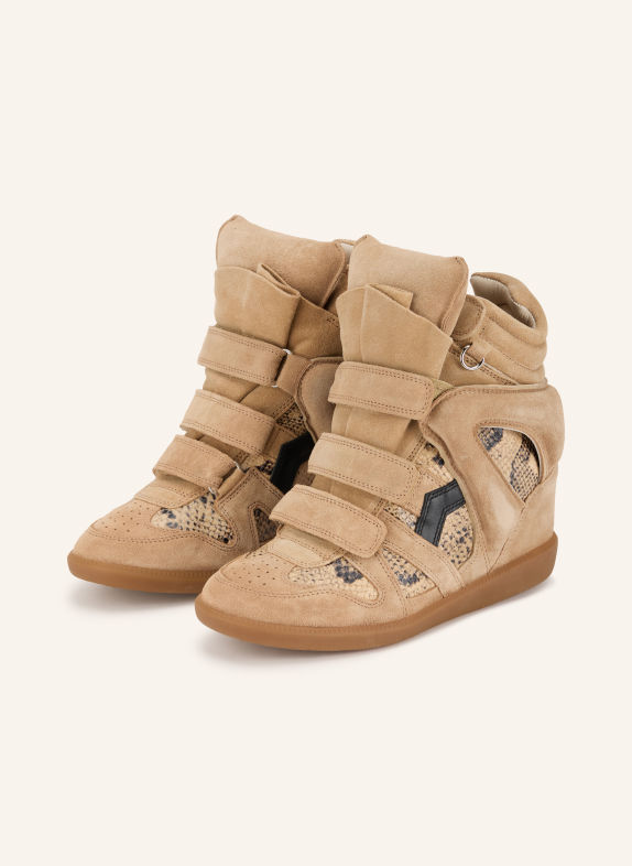 ISABEL MARANT Hightop-Sneaker BEKETT CAMEL / SCHWARZ