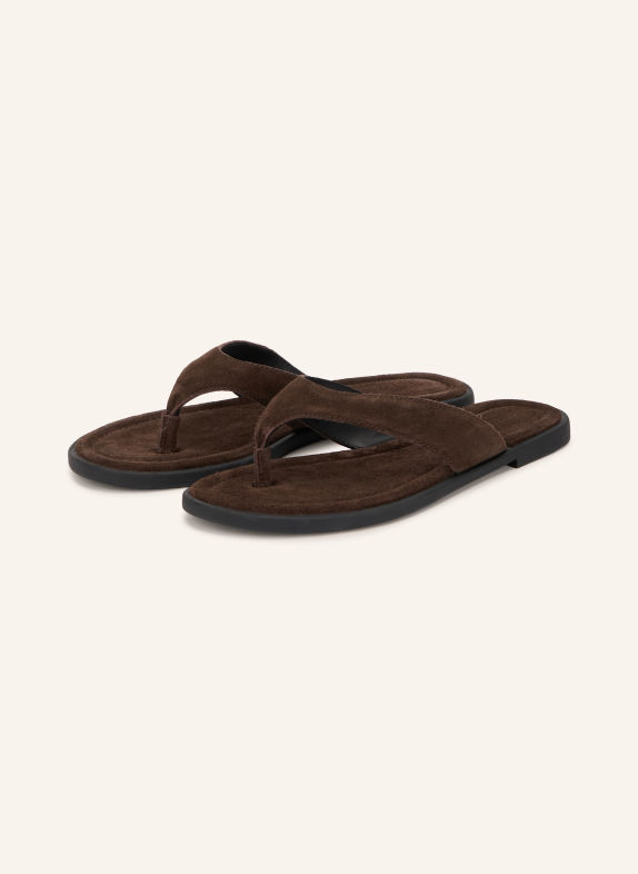 VAGABOND SHOEMAKERS Žabky na podpatku ZAIDA TMAVĚ HNĚDÁ