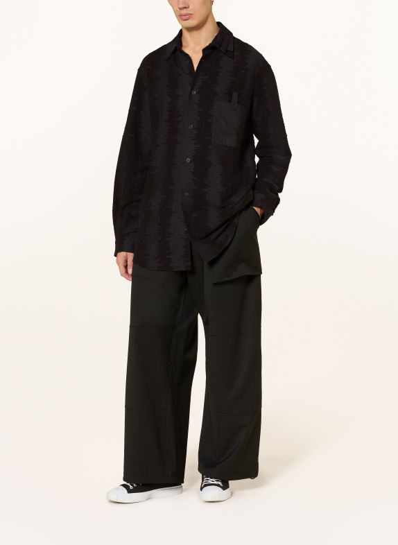 Y-3 Jacquard-Hemd Comfort Fit SCHWARZ