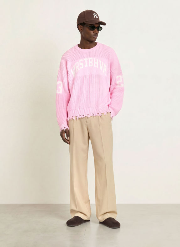 WRSTBHVR TOVE Sweater PINK / WHITE