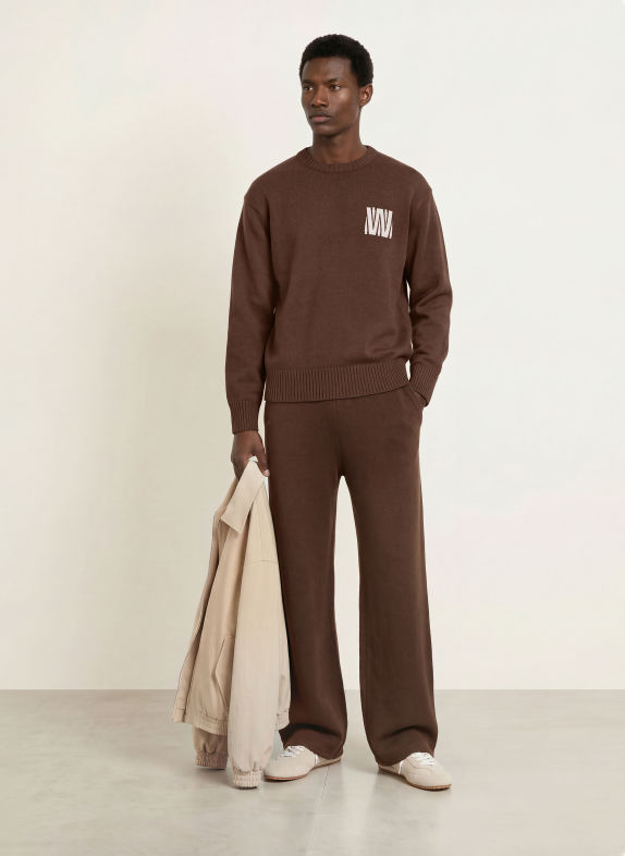 WRSTBHVR Pullover NERIAN aus Merinowolle DUNKELBRAUN