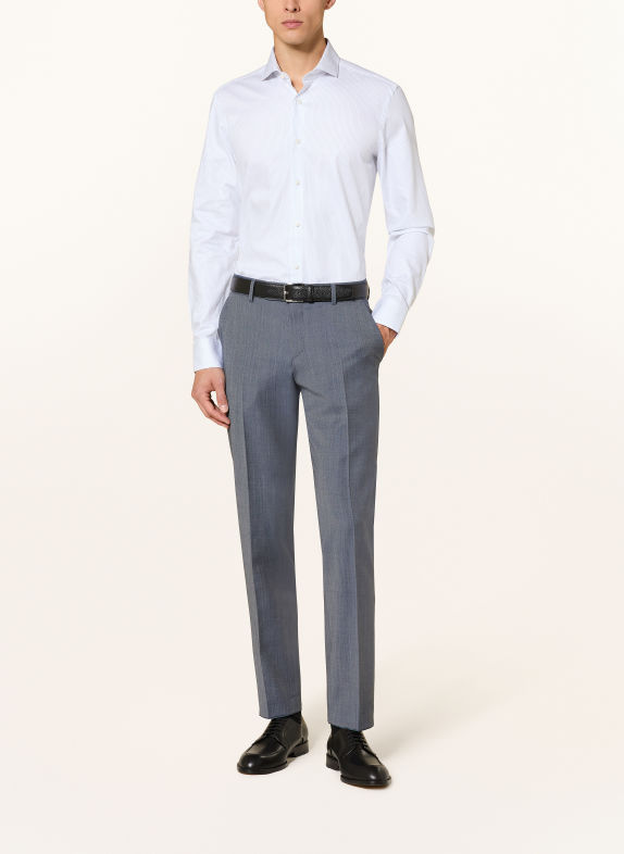 BOSS Cămașă HANK Slim Fit ALB / ALBASTRU