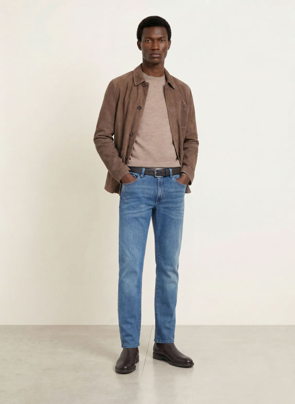 STROKESMAN'S Jean coupe classique 4800 Light Stone