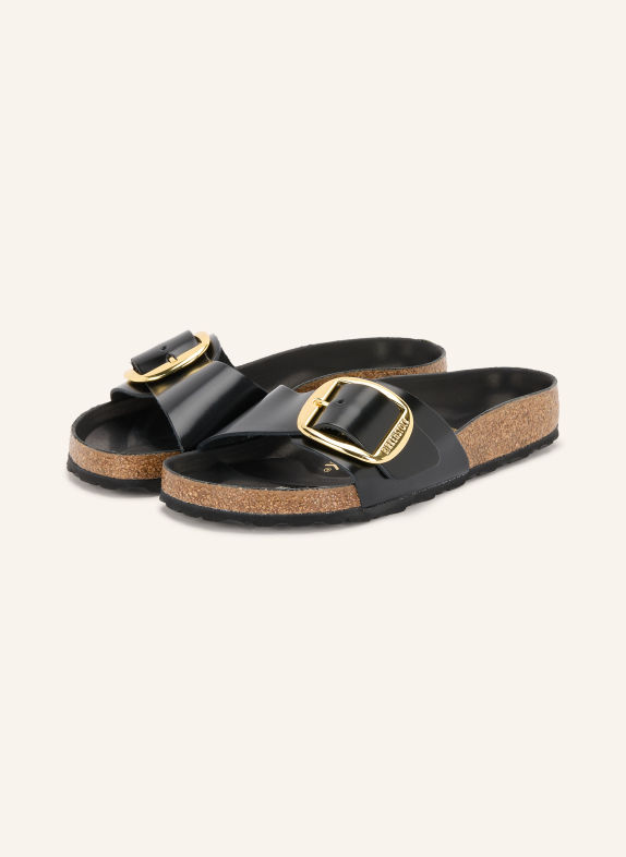 BIRKENSTOCK Slides MADRID BIG BUCKLE BLACK / GOLD