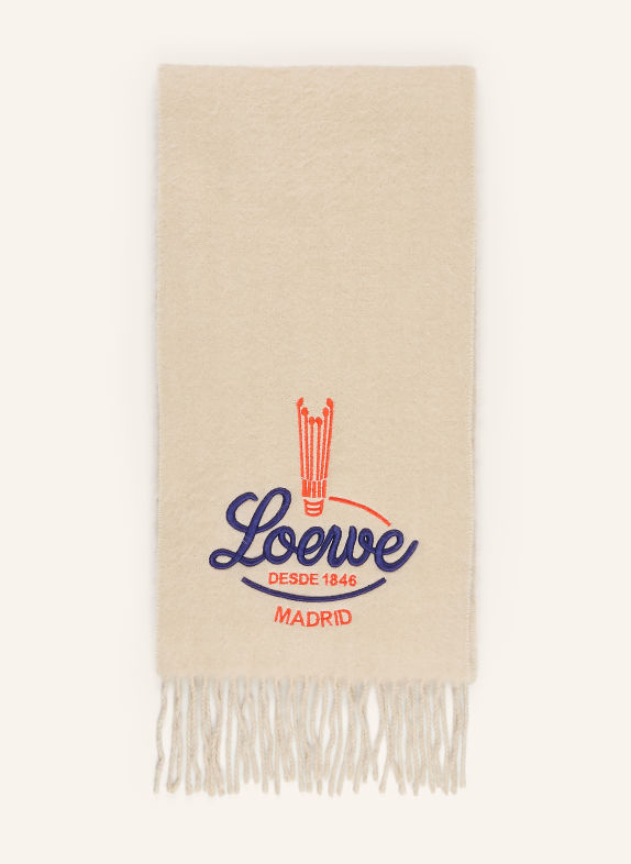 LOEWE Schal mit Alpaka BEIGE