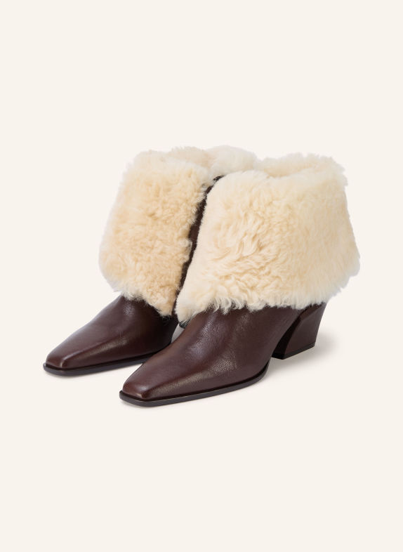 PARIS TEXAS Stiefeletten BETTINA DUNKELBRAUN / CREME