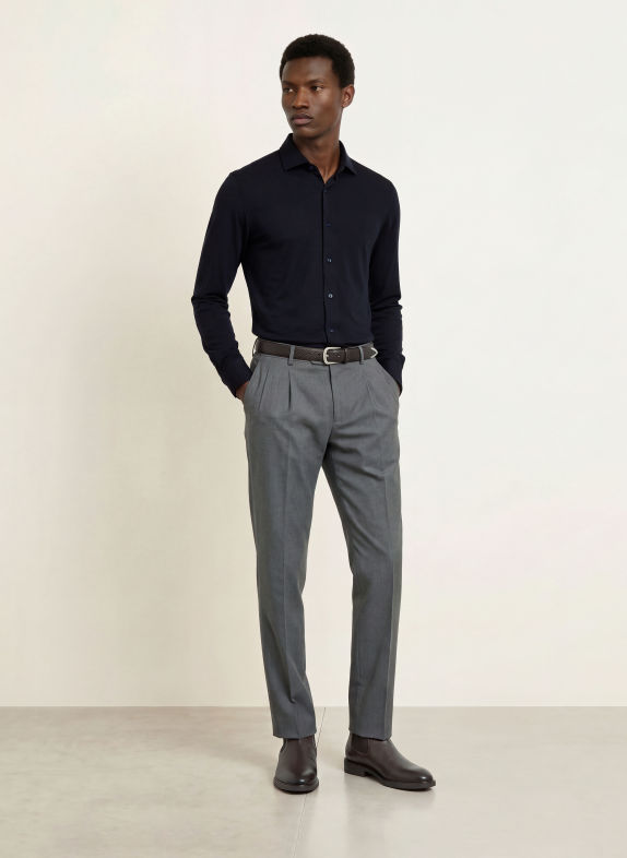 MAURIZIO  BALDASSARI Hemd Regular Fit DUNKELBLAU