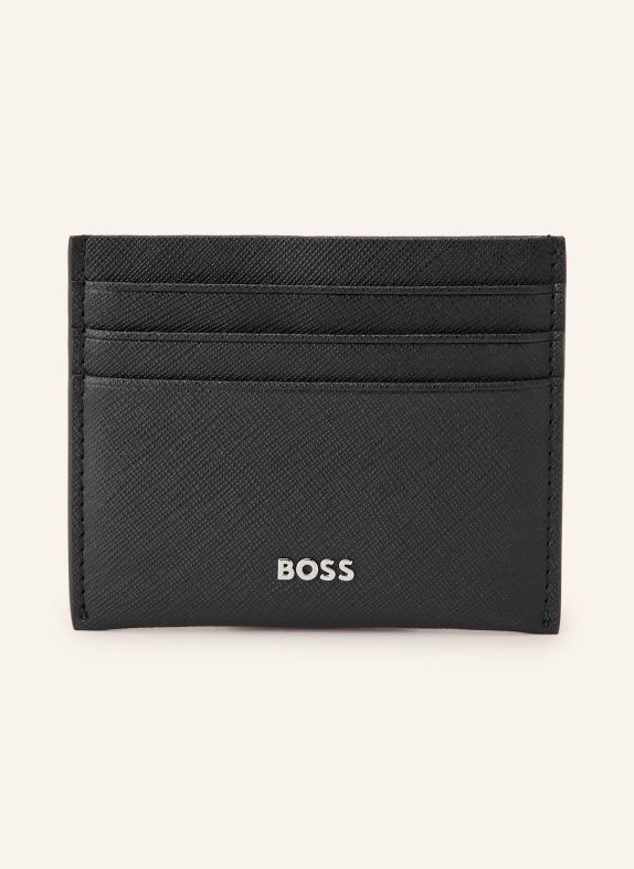 BOSS Pouzdro na karty NORTHON ČERNÁ / STŘÍBRNÁ