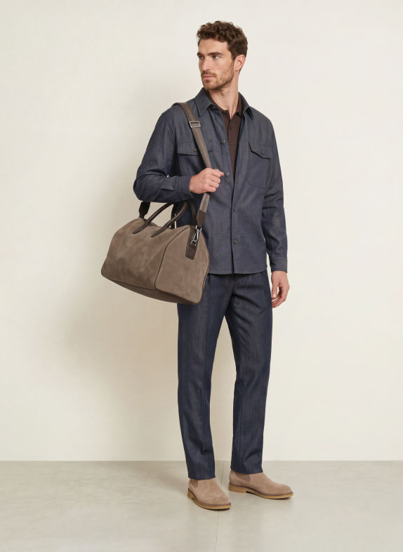 BOSS Reisetasche NORTHON HELLBRAUN / SILBER / BRAUN