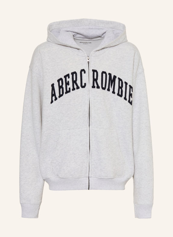 Abercrombie & Fitch Sweat zippé GRIS CLAIR / NOIR