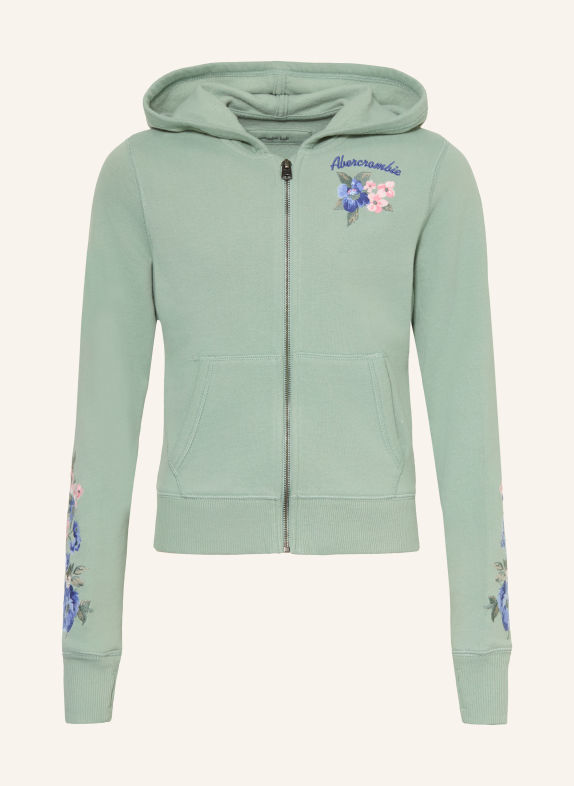 Abercrombie & Fitch Sweat zippé VERT CLAIR