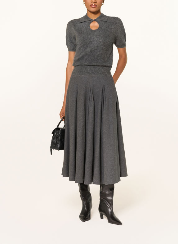BY MALENE BIRGER Strick-Poloshirt TALALLIA aus Cashmere GRAU