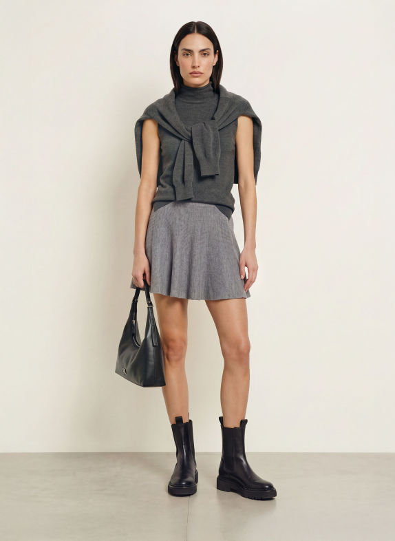 BY MALENE BIRGER Gebreide rok SHERRY GRIJS