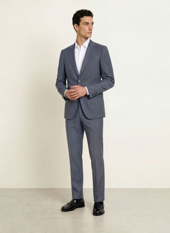 BOSS Oblekové sako HUGE Slim Fit 479 OPEN BLUE