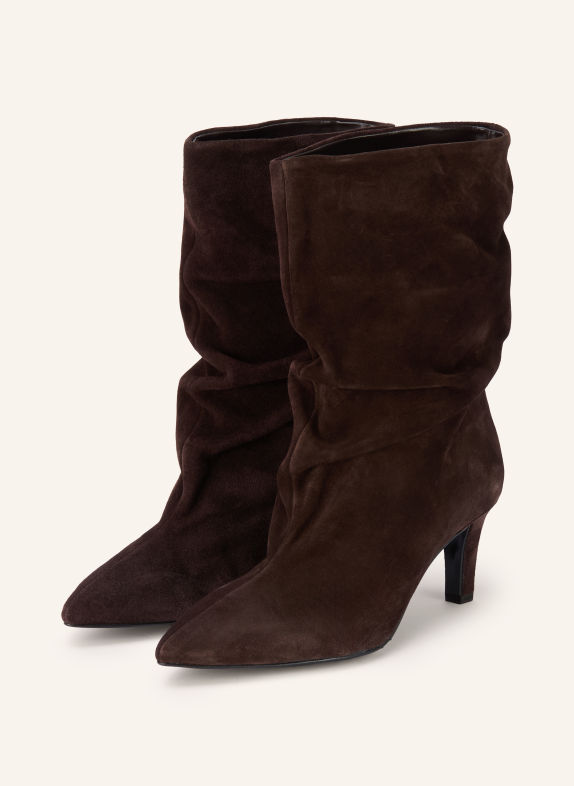 MRS & HUGS Ankle boots DARK BROWN
