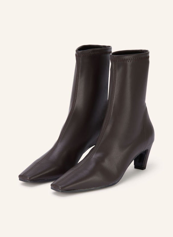 MRS & HUGS Ankle boots DARK BROWN