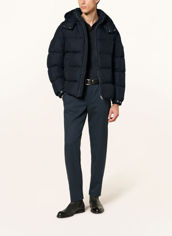 BOSS Steppjacke COLTER mit abnehmbarer Kapuze DUNKELBLAU