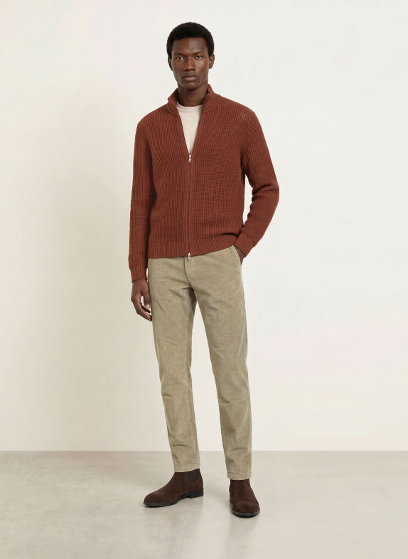 BOSS Pantalon en velours côtelé KANE, coupe extra slim MARRON CLAIR