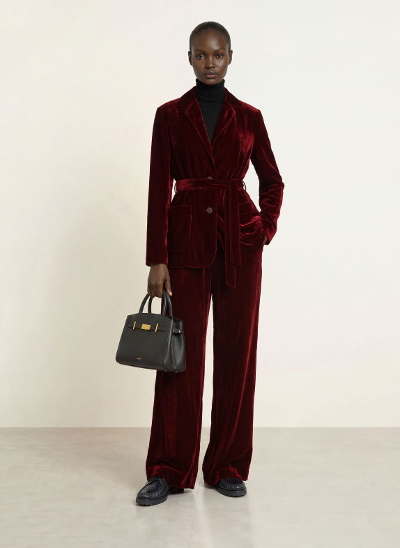 WEEKEND Max Mara Fluwelen blazer RECENTE DONKERROOD