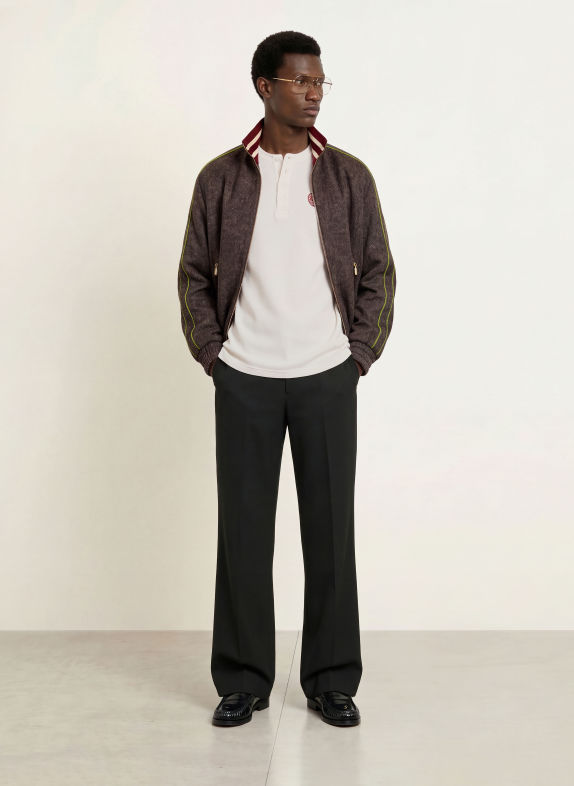 DRÔLE DE MONSIEUR Longsleeve WIT / DONKERROOD