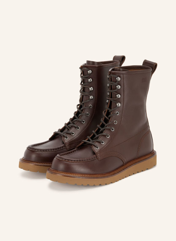 BOSS KEATON Lace-up boots DARK BROWN