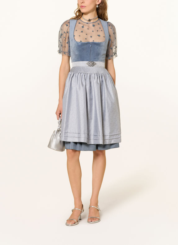 KRÜGER Blouse Dirndl ARLA en maille BLEU GRIS