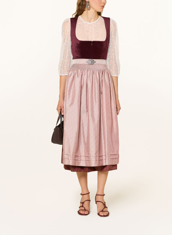 KRÜGER Dirndlblouse METTE van mesh met 3/4-mouwen ECRU