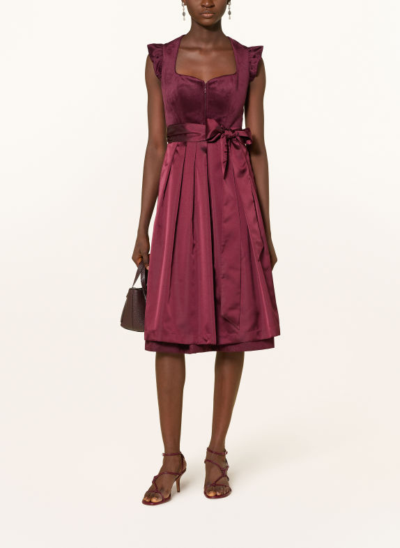 KRÜGER Dirndl HEDA DUNKELLILA / FUCHSIA