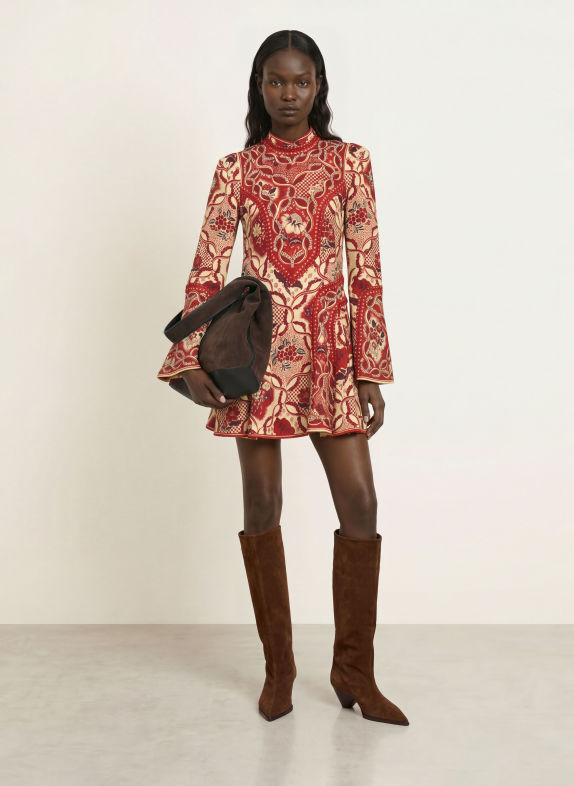 ALÉMAIS KENNY Dress RED / LIGHT YELLOW / BLACK