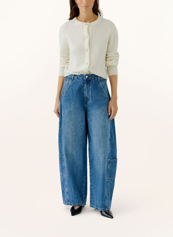 Oui Cargo jeans 5455 midmidblue denim