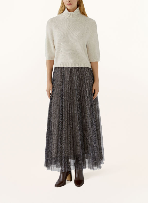 oui Pleated skirt BROWN / BLACK