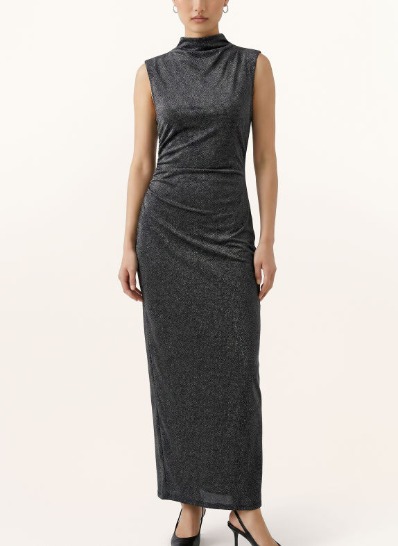 Oui Robe avec fil pailleté ARGENT