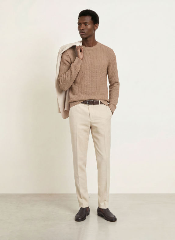 BOSS Trui FIOCCHETTO TAUPE