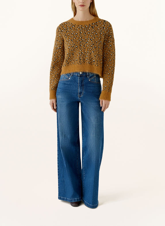 Oui Sweater CAMEL / WHITE / BLACK