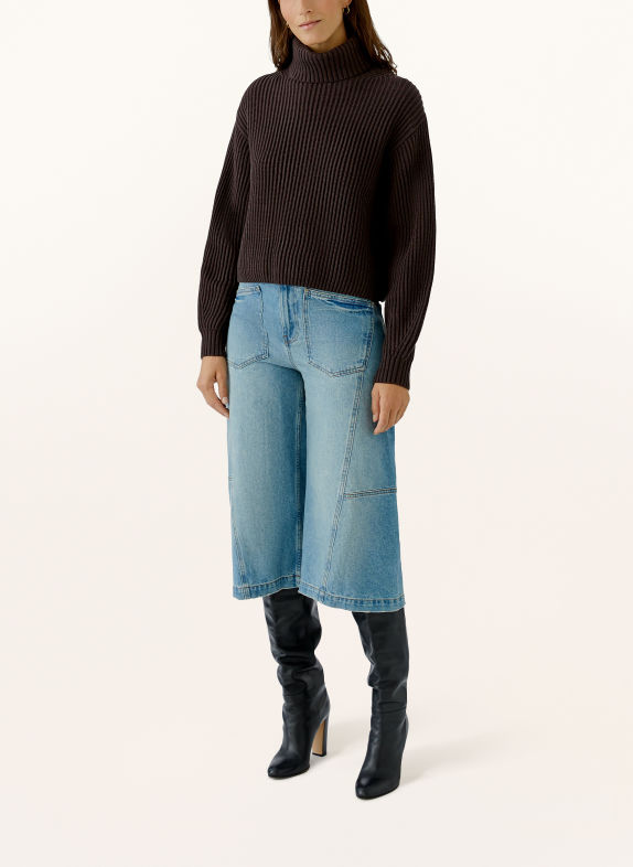 Oui Turtleneck sweater DARK BROWN